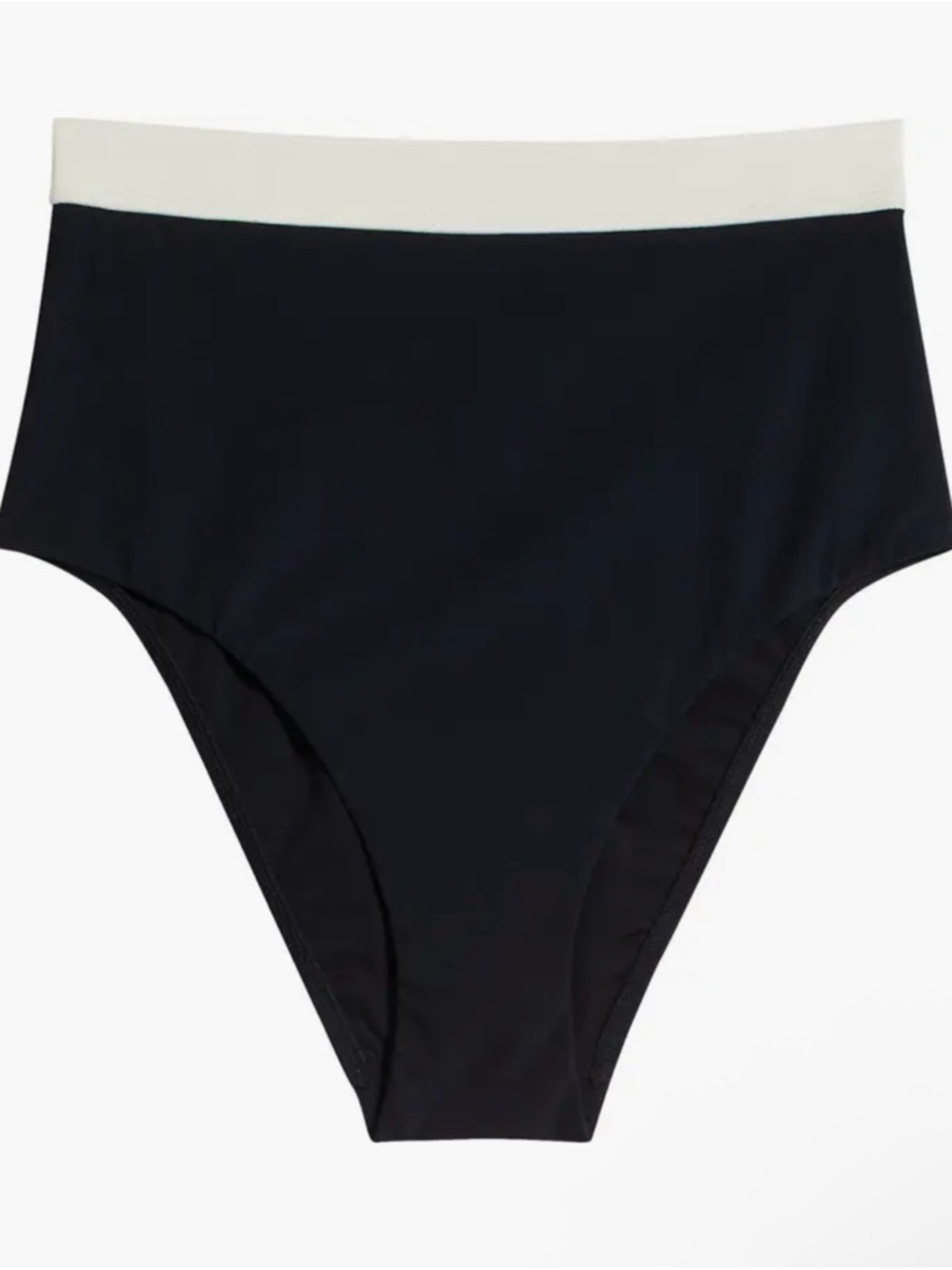 New BONDI BORN Lina Colorblocked Bikini Bottoms High Waist Medium